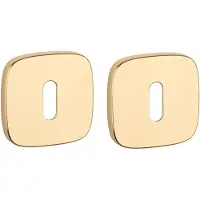 STILE APRILE Sleutelrozet Afgerond Goud Gepolijst 53x53x7mm