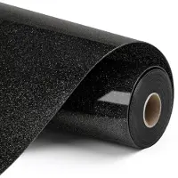 Loklik Heat Transfer Vinyl Glitter - Black - Zwart - 30.5 x 90 cm