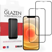 BMAX 2-pack iPhone 12 Mini Glazen Screenprotector - Full cover