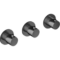 Hotbath Cobber afbouwdeel Inbouw Douche Thermostaat Horizontaal Geborsteld Nikkel CB7067