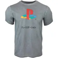 Koch Media Sony PlayStation Logo Japanese T-Shirt Grijs-Maat S (Diversen) Nieuw