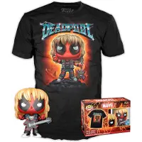 Funko POP! Pop! Tee Box Marvel: DeadPool (Heavy Metal) Guitar Metallic Special Edition Exclusive - Maat M
