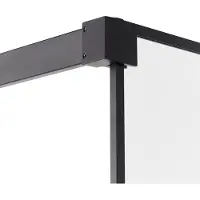 Beliani WASPAM - Douchescherm - Zwart - 100 x 190 cm - Veiligheidsglas