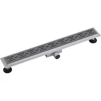 FortiFura Galeria douchegoot - 60cm - met rooster - met vloerflens - Geborsteld Gunmetal PVD YZ-A60-Basic-drain
