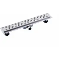 FortiFura Galeria douchegoot - 110cm - met rooster - met vloerflens - PVD - geborsteld RVS SW679913/SW679920