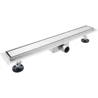 FortiFura Galeria douchegoot - 120cm - met gesloten rooster - met vloerflens - Geborsteld RVS PVD (RVS) YZ-A60-Basic-drain