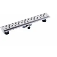 FortiFura Galeria douchegoot - 160cm - met rooster - met vloerflens - Geborsteld RVS PVD (RVS) YZ-A60-Basic-drain