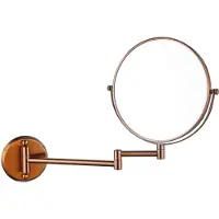 FortiFura Calvi make-up spiegel - 20cm - rond - Geborsteld koper PVD (Koper) SW1126041