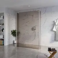 FortiFura Galeria Vrijstaande Inloopdouche - 140x200cm - rookglas - antikalk - 8mm veiligheidsglas - 2 zijwanden 40cm - wandsteunen en hoekprofielen - PVD - geborsteld RVS SW927769