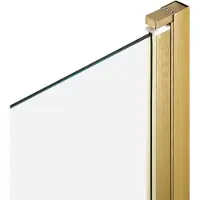 Beliani LAPAN - Douchescherm - Goud - 140 x 70 cm - Veiligheidsglas