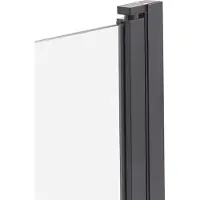 Beliani LAPAN - Douchescherm - Zwart - 140 x 70 cm - Veiligheidsglas
