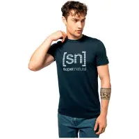 Super.natural - Grid Logo Tee - Merinoshirt 52 - L, blauw