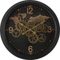 Countryfield Carta Rond S 60 Zwart Brons Wandklok Klok