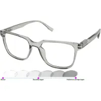 Vista Bonita Leesbril Cubo Photochromic-Kadushi silver-+1.00