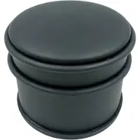 Hit Deurstopper | 8 cm x Ø 10 cm (Staal, Rubber, Zwart)