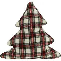 Unique living Kerstkussen Check Tree Crème 50 X 50 X 10 Cm
