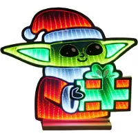 Disney Kerstfiguur Star Wars Grogu Met Verlichting 47,5 X 43 X 1,3 Cm