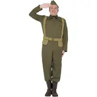 Smiffys WW2 Home Guard leger kostuum - Maatkeuze: Maat M