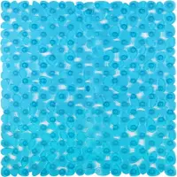 Differnz Lapis Anti-slip inlegmat Douche 54x54cm Blauw Transparant