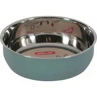 Zolux Ehop Voerbak Inox Groen&Metallic - Voer/Waterbak - Ø10x3.5 cm