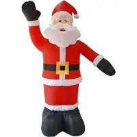 Gerimport Grote opblaasbare kerstman - 180 cm - met led verlichting - kerstdecoratie