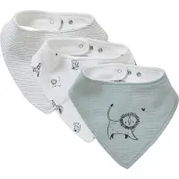Vertbaudet Set met 3 slabbetjes van katoengaas wit