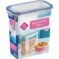 Hega hogar 12x Voorraad/vershoudbakjes 2 liter transparant plastic/kunststof -