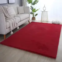 Muratap Pouffy fluffy hoogpolig vloerkleed uni kleur - woonkamer tapijt -