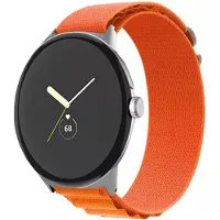 Strap-it Alpine nylon bandje - geschikt voor Google Pixel Watch 3 - 45mm (oranje)