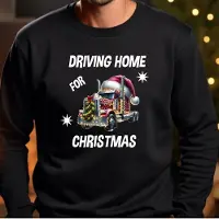 B&C Heren kersttrui- Vrachtwagen- Vrachtwagenchauffeur-Kleur zwart- maat 2XL- Foute kersttrui