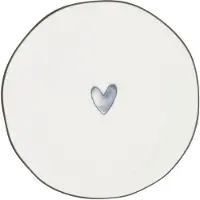 Bastion Collections - Side plate - iris blue heart
