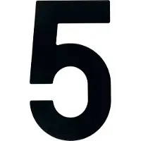 HDD pro Huisnummer Plat 5 Zwart Structuur UV