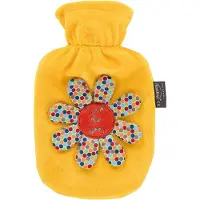Fashy - Kinderkruik - Warmtekruik - Geel met Bloem - 0,8 liter