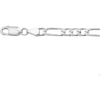 The Jewelry Collection figaro 5,0 mm zilver wit 1001951
