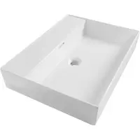 Saniclass Legend 60 wastafel zonder kraangaten 60.5x46.5x13cm keramiek wit