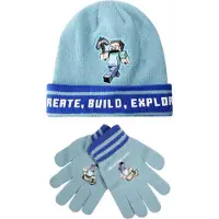 Minecraft muts en handschoenen Maat 56