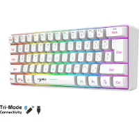 HxSJ L500 - Draadloze Gaming Toetsenbord - RGB - Tri mode - Qwerty Toetsenborden - Wit