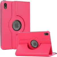 Ntech Tablet Hoes geschikt voor iPad Mini 7 (A17 Pro 2024) hoes 360° draaibare Bookcase - Pink