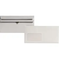 Eurokuvert Gerecycleerde enveloppen, staand, 100 x 220 mm (DL), 75 g/m², met venster, zelfklevend, 1000 stuks