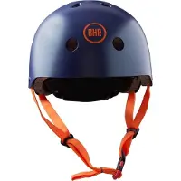 BHR Fietshelm - 817 - Sport helm - Blauw met Oranje - Maat M: 54/58 cm - Fatbike helm - Skate helm