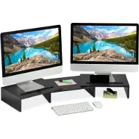 Relaxdays Dual, Monitorstijgers, Zwart