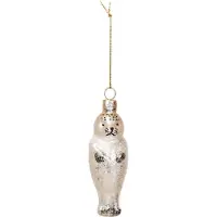House Vitamin Xmas hanger seal glass white 3,5x3,5x9,5cm