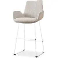 Nolon Nino-eef barkruk gemêleerd wit onderstel 75 cm