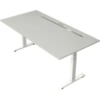 Kerkmann - Zit sta bureau Move Boost 4 - 200x100cm - licht grijs-wit