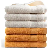 DoubleDry Hotel handdoeken 50 x 100 cm – set van 6 – 100% katoen 500 g/m2 –