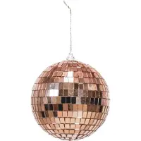 Housevitamin Discobal - kerstbal- Xmas ball - Rose goud - 8x8x8 cm 2 stuks