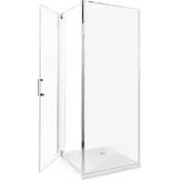 Beliani DARLI - Douchecabine - Zilver - 70 x 70 x 185 cm - Veiligheidsglas