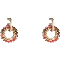 Go Dutch Label Day&Eve by Oorknoppen Open Kralen Cirkel Coral Gold