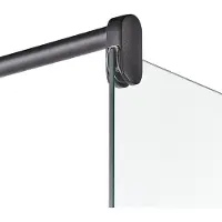 Beliani AHAUS - Douchescherm - Zwart - 100 x 190 cm - Veiligheidsglas