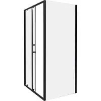 Beliani YORO - Douchecabine - Zwart - 80 x 100 x 185 cm - Veiligheidsglas